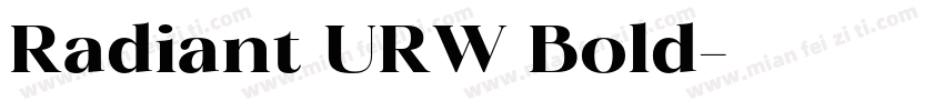 Radiant URW Bold字体转换